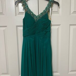 Sherri Hill, Size 8, Emerald Green, Beaded Dress